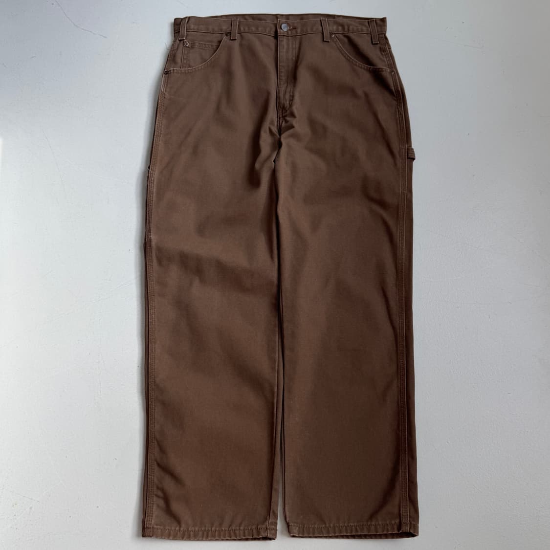 디키즈 OG 카펜처 덕캔버스 와이드 워크팬츠 브라운 상품이미지2