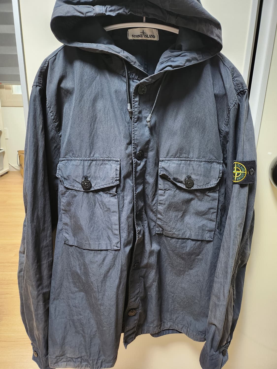 스톤아일랜드 포플린 후드 자켓 상품이미지1