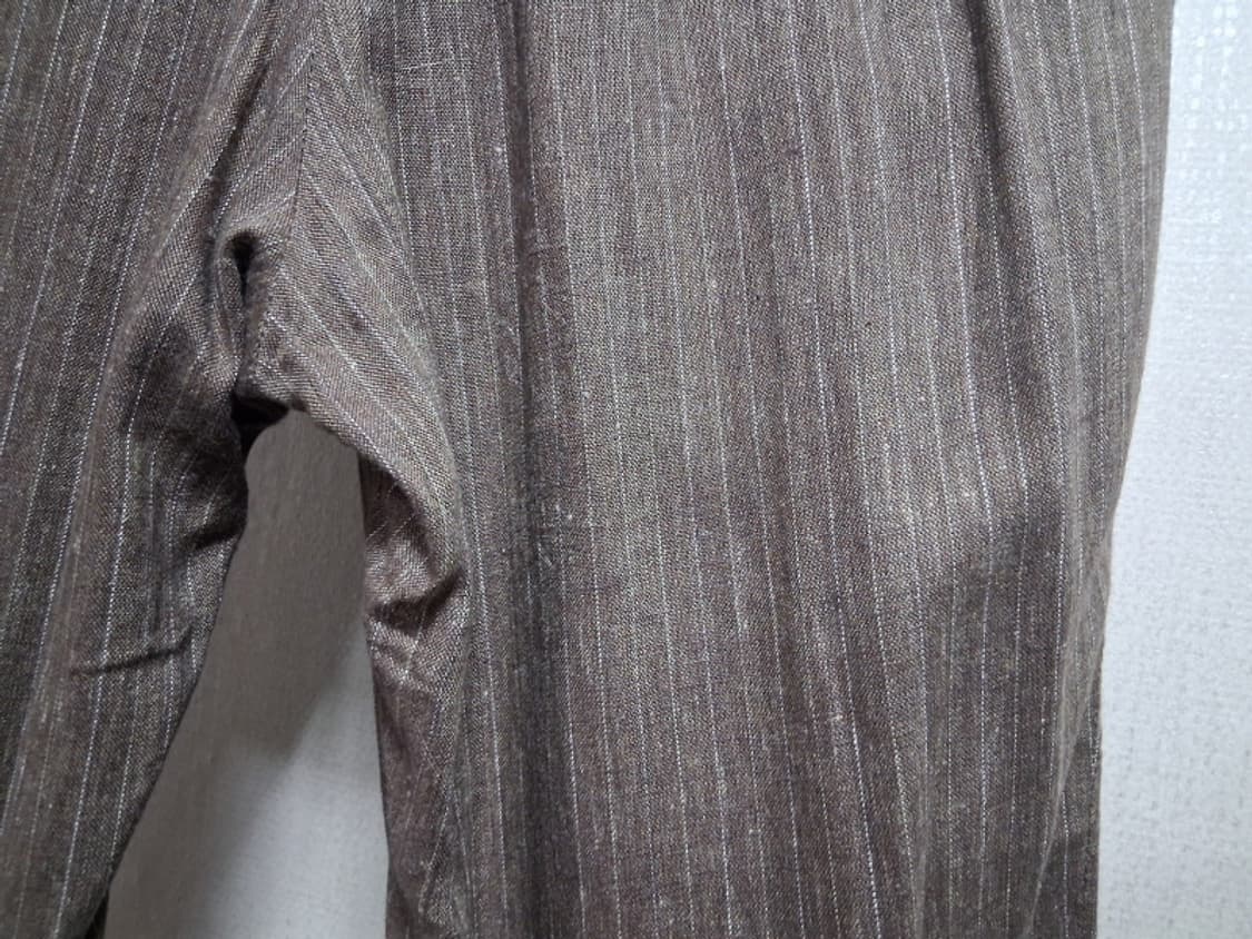 일본구제 beedoro 브라운갈색베이지 린넨 레이어드 레이스팬츠 27까지 상품이미지6