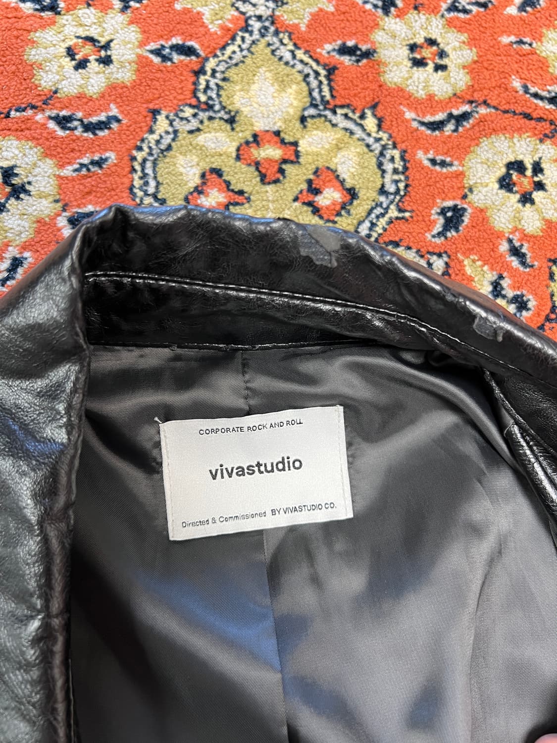 [XL] 비바스튜디오 비건레더 싱글 하프자켓 상품이미지7