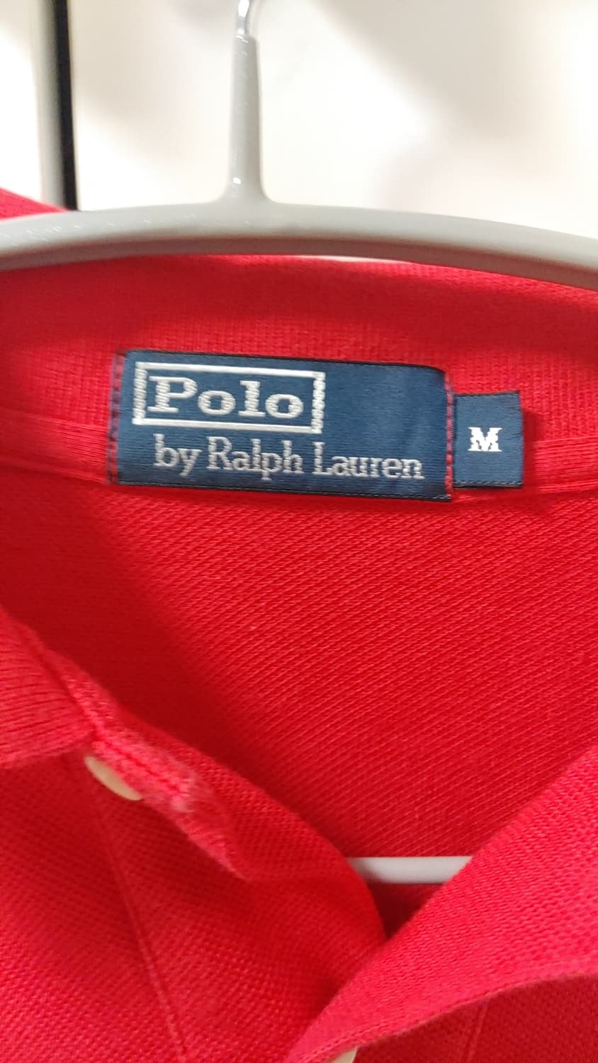 폴로 랄프로렌 레드 긴팔 카라티 M 상품이미지3