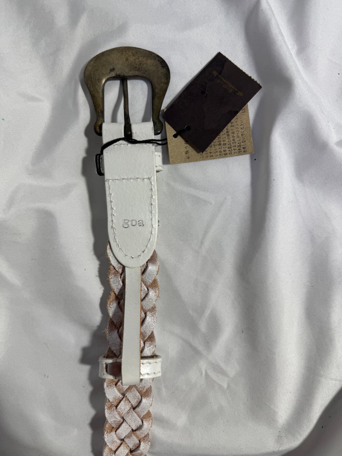 goa 위빙 웨스턴 버클 소 가죽 벨트 레더 상품이미지5