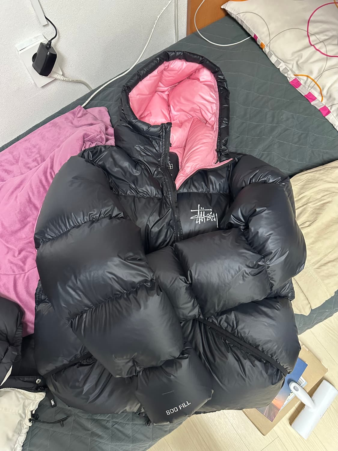 스투시 마이크로 립스탑 다운 패딩 상품이미지2