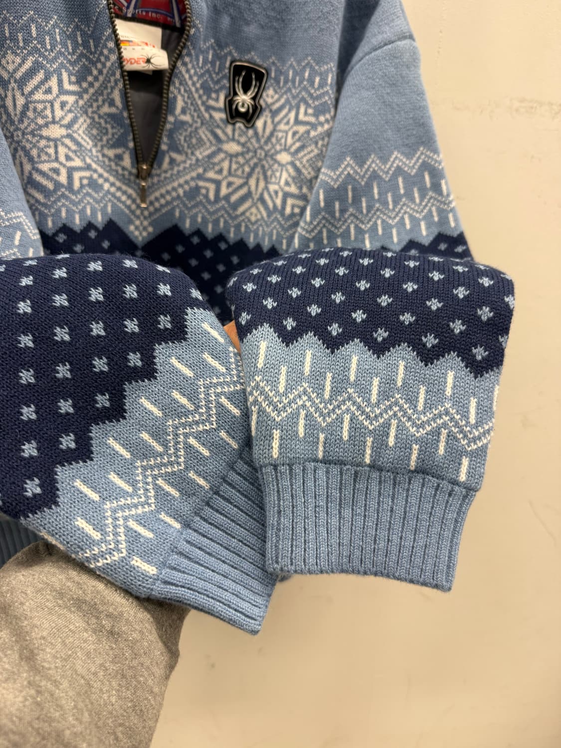 스파이더 노르딕 패턴 하프집업 L 100 상품이미지6