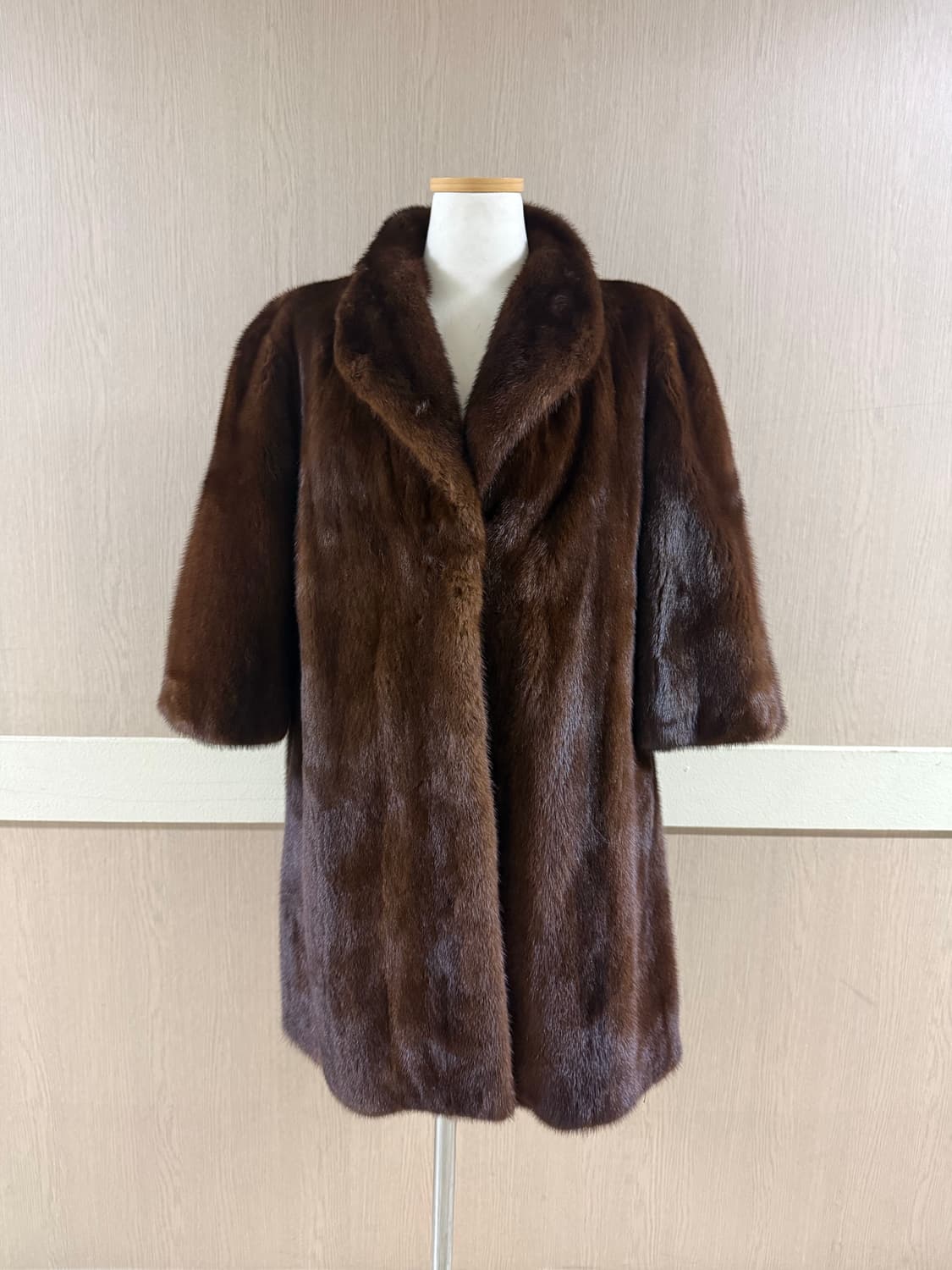 우단 아메리칸퍼워드 칠부 밍크코트 상품이미지1