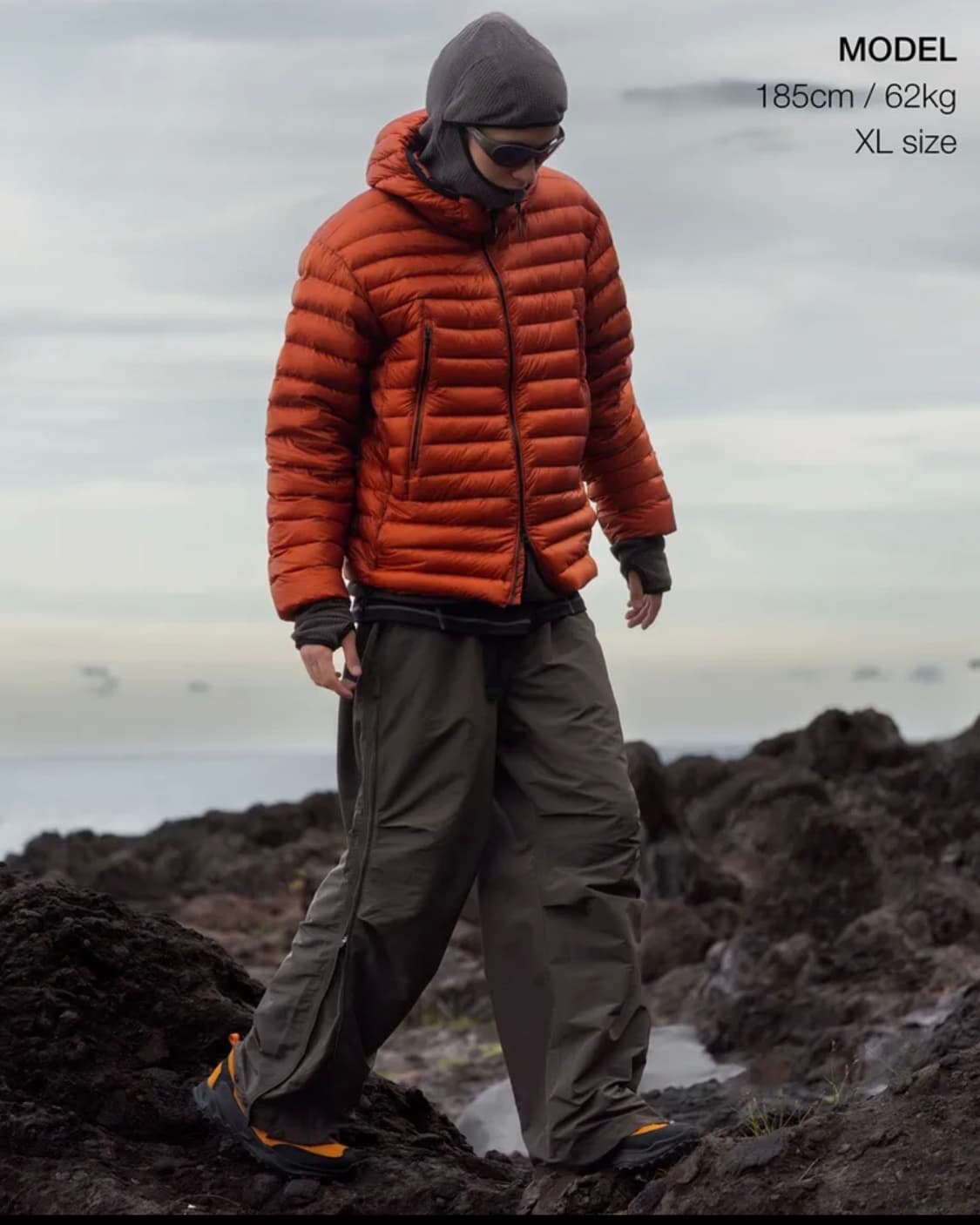 무신사스탠다드/ 시티 레저 시어 립스탑 후디드 라이트 다운 재킷/ XXL 상품이미지2