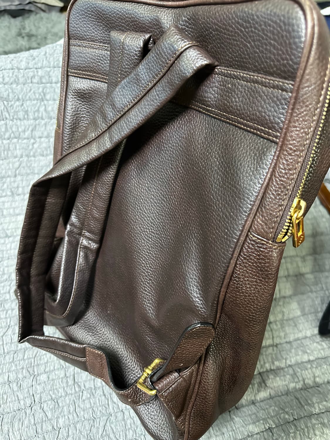 닥스 브라운 가죽 백팩 상품이미지3