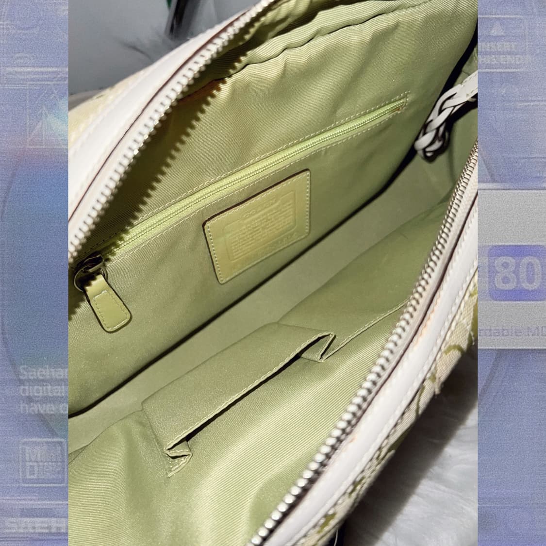 코치 연두 볼링백 상품이미지3