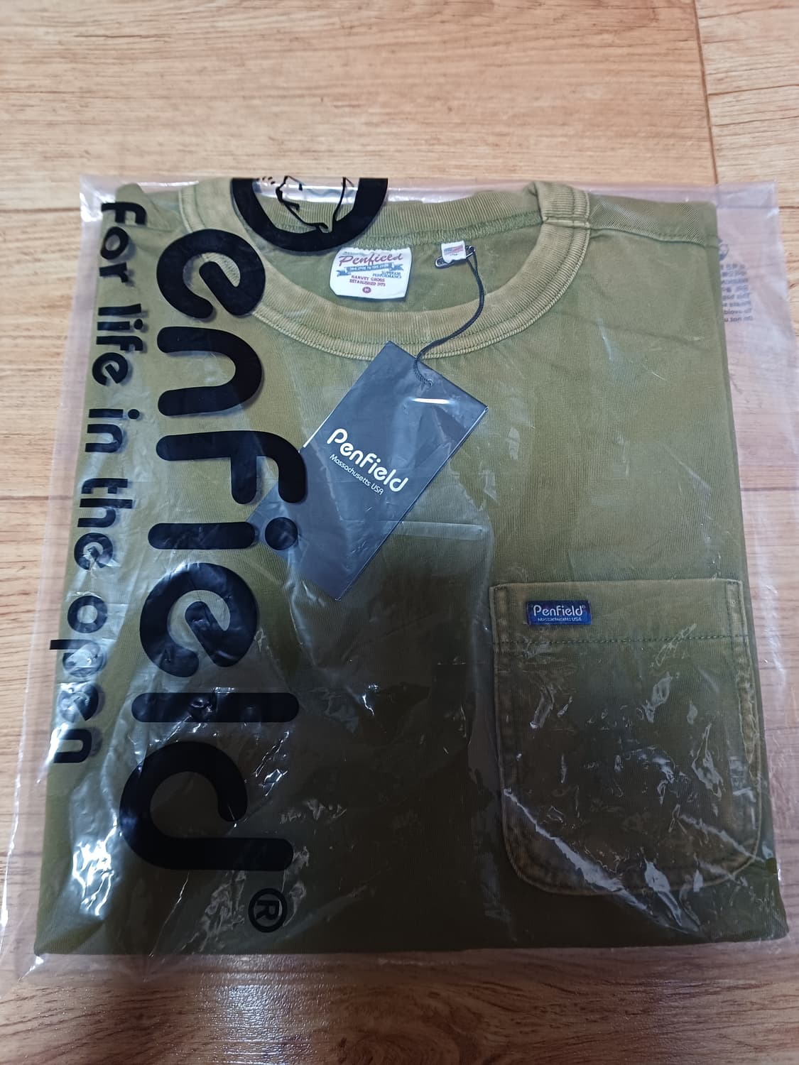 (새상품)(M)펜필드 워시드 베이직 포켓 반팔티 올리브 상품이미지2