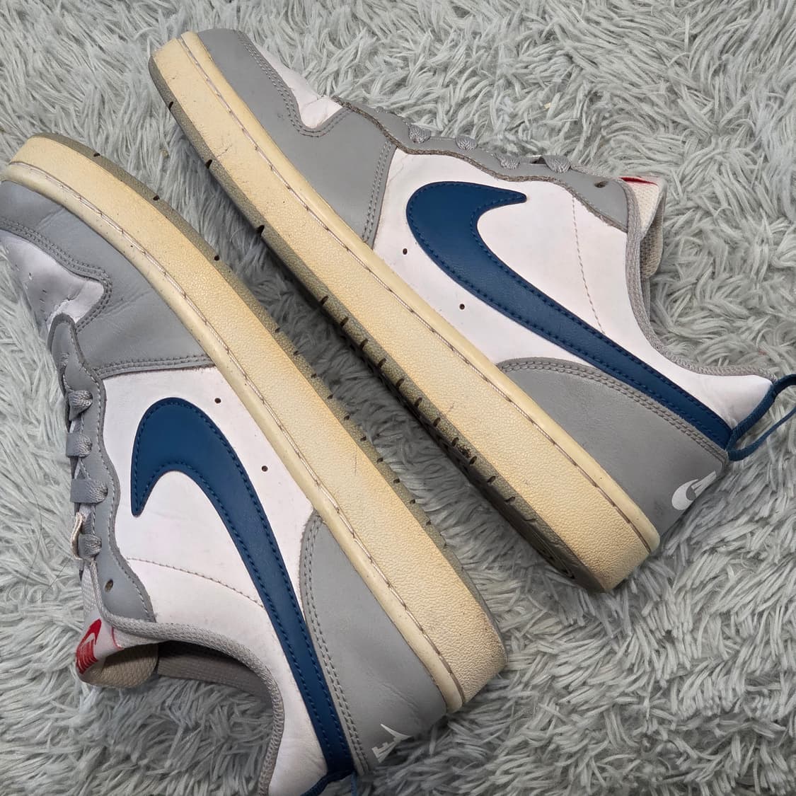 7q-27:나이키 코트 버로우 로우 화이트/그레이 블루 (24cm) 상품이미지8