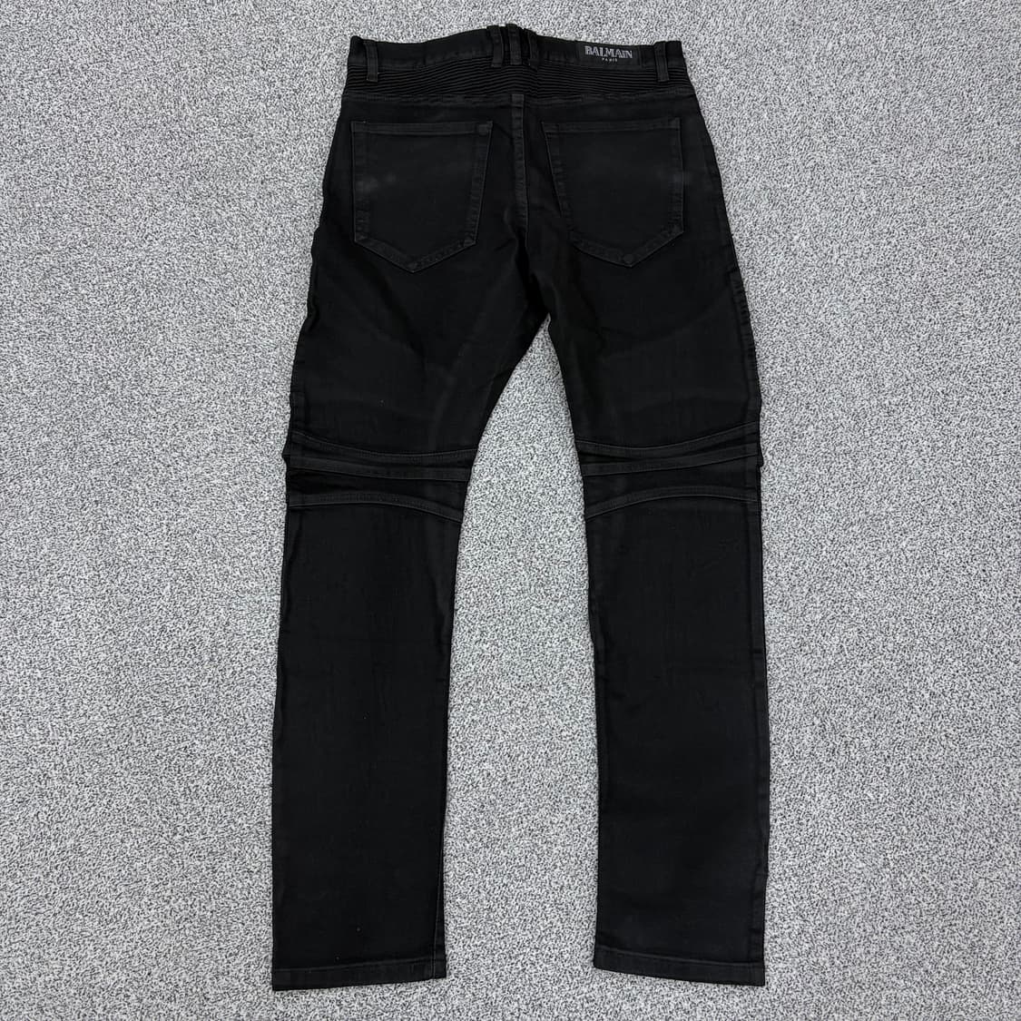 발망 바이커 블랙 진 팬츠 흑청 바지 0312J 상품이미지2