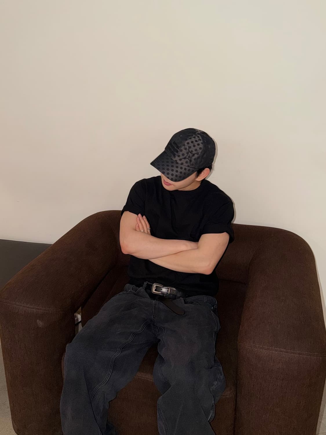 포어필 러브 볼캡 도트 차콜 상품이미지3