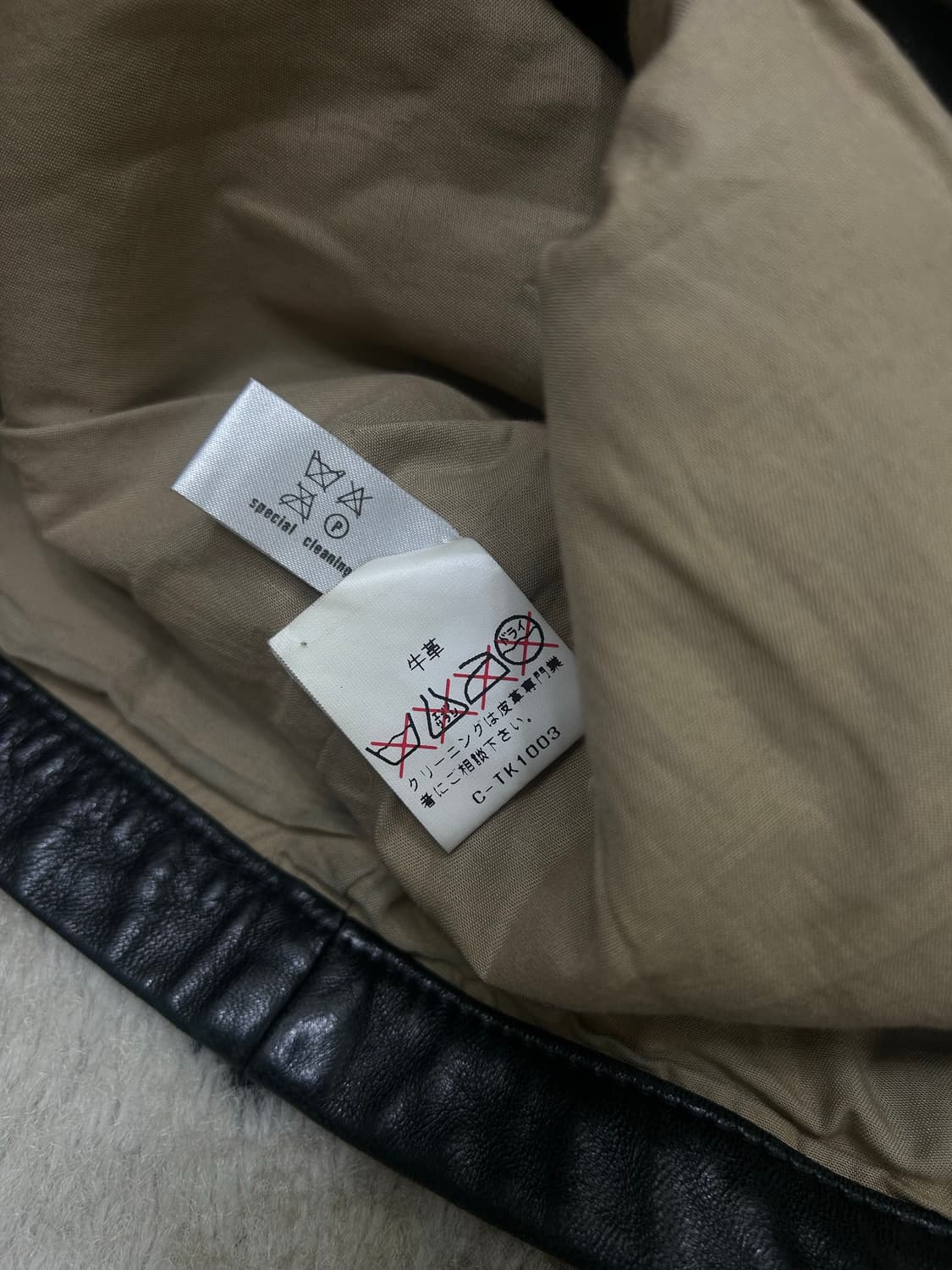 [실측M]빈티지 Made in 벨기에 소가죽 자켓/블랙 상품이미지7