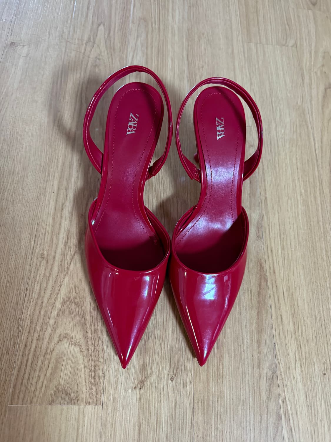 자라 Zara 레드 슬링백 39(245-250mm) 상품이미지2