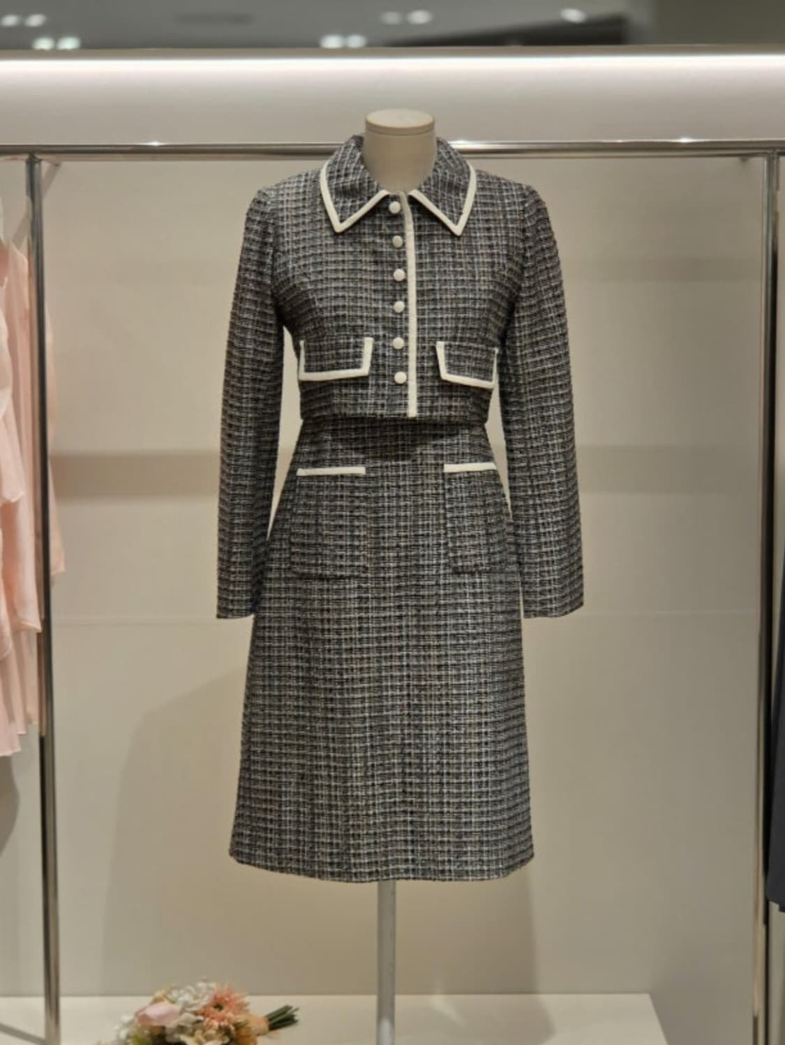 JJ JIGOTT 지고트 트위드 원피스 55사이즈 상품이미지1