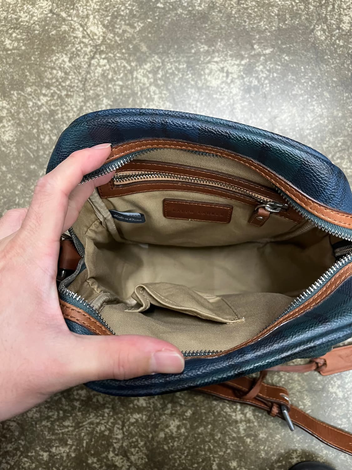 90s 폴로 랄프로렌 타탄체크 크로스백 상품이미지6