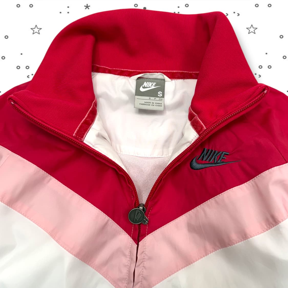 S NIKE 나이키 화이트 핑크 바람막이 상품이미지2