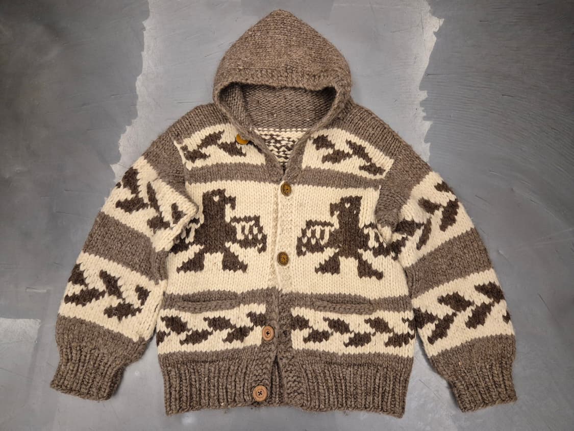 90s KANATA 헤비울 코위찬 후드  상품이미지1