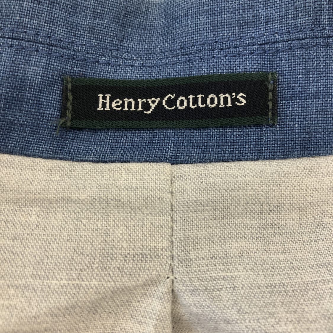 헨리코튼 블루 린넨 100% 자켓 100 상품이미지5