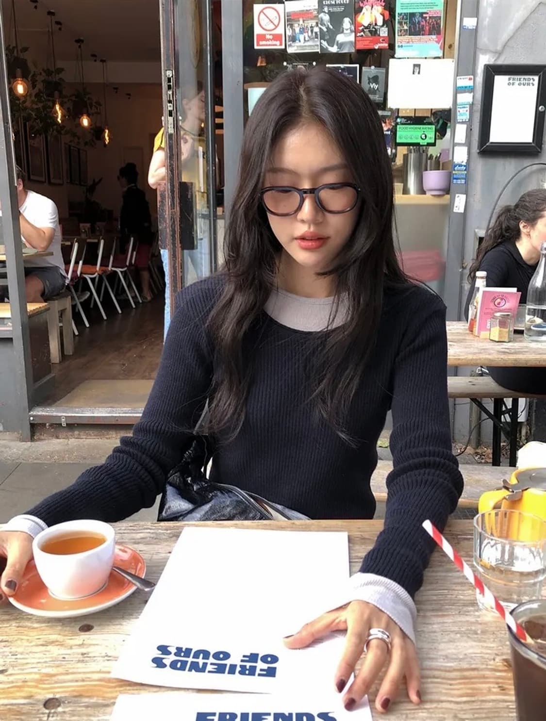 언더비 네이비골지니트 상품이미지2