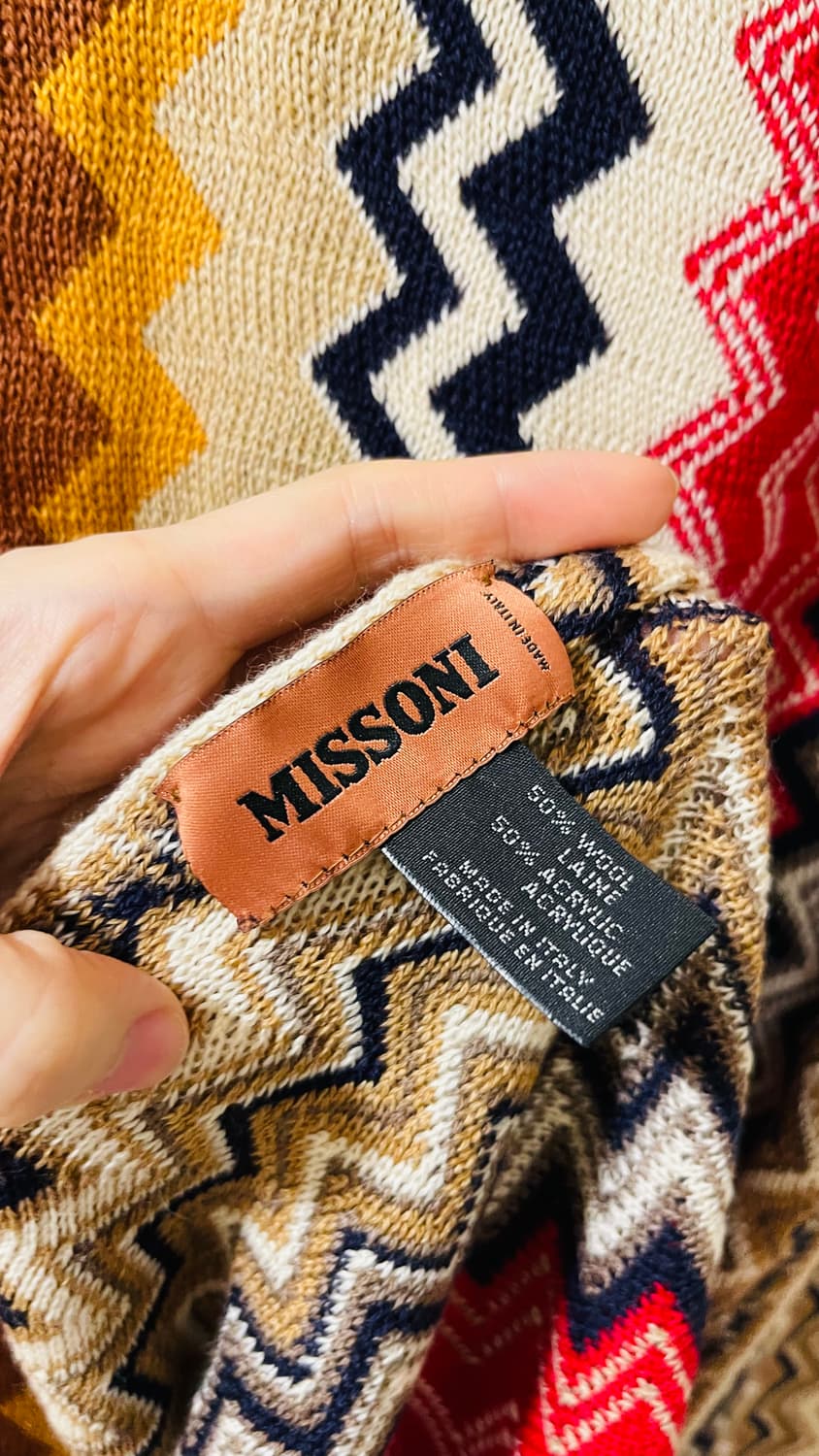 정품 미쏘니 지그재그 패턴 프린지 머플러 스카프. 클래식템이에요.  상품이미지4