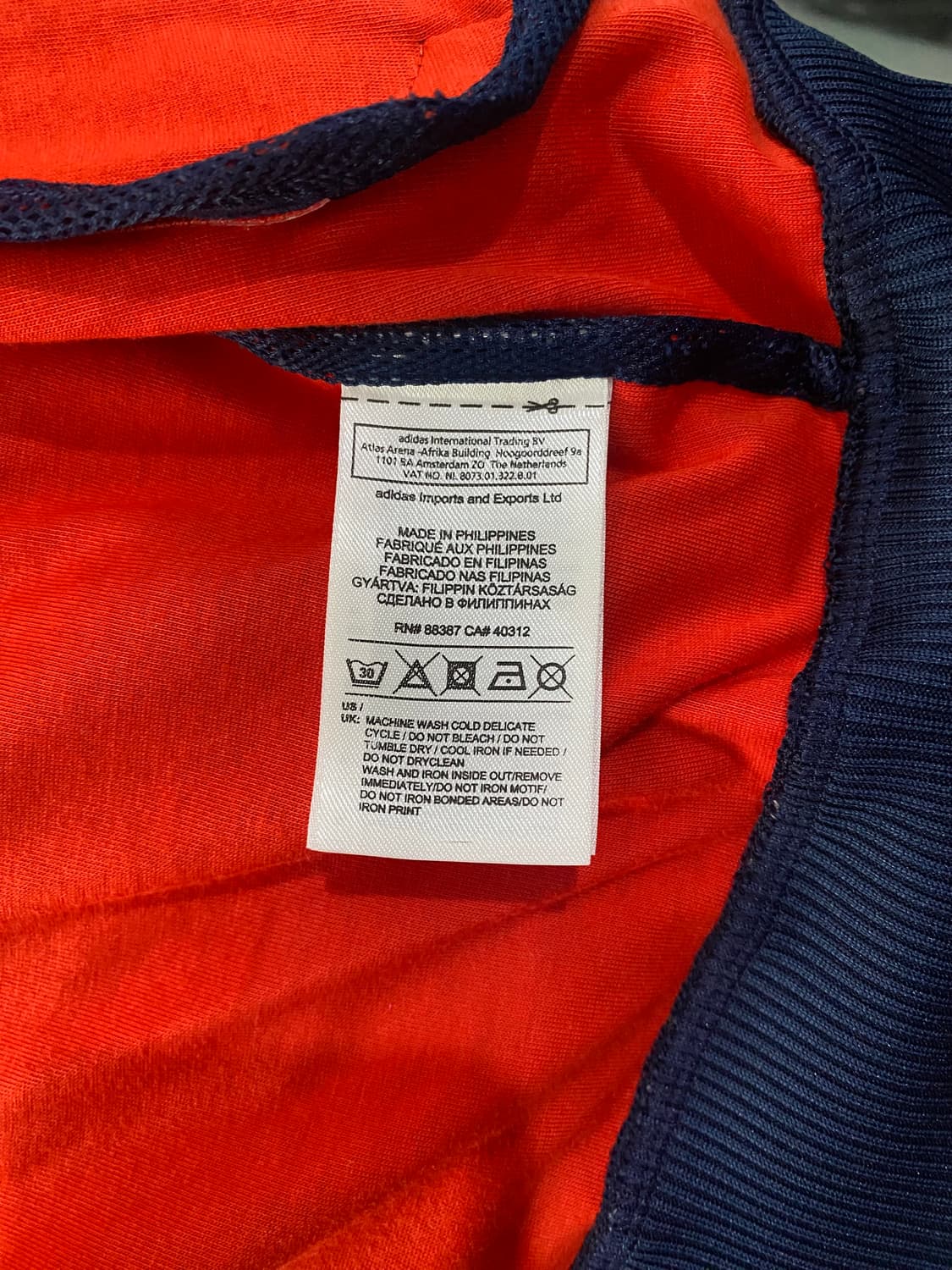 아디다스 유로파 트랙탑 네이비/레드 S 상품이미지8