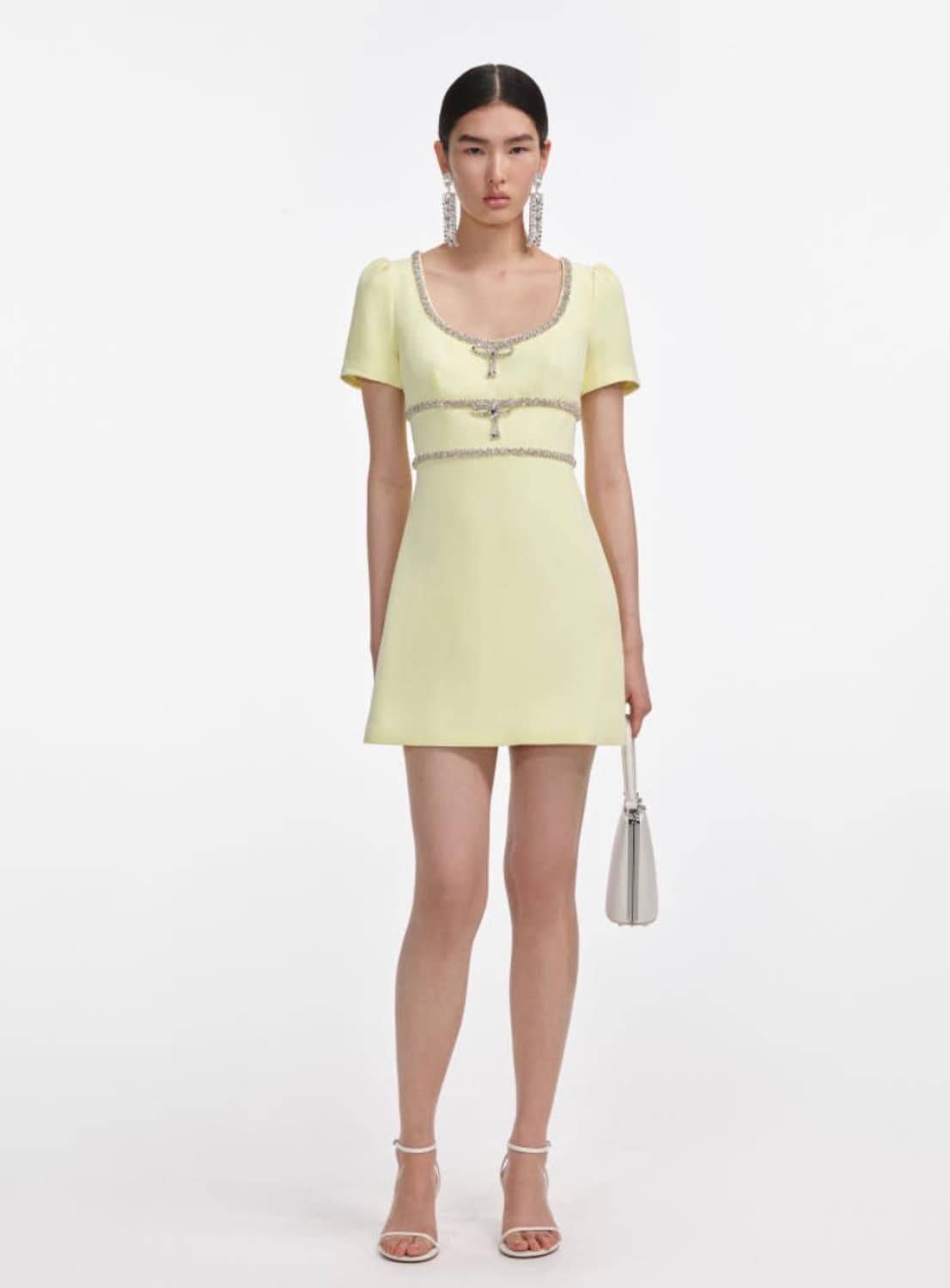 셀프포트레이트 YELLOW CREPE CRYSTAL TRIM MINI 상품이미지1