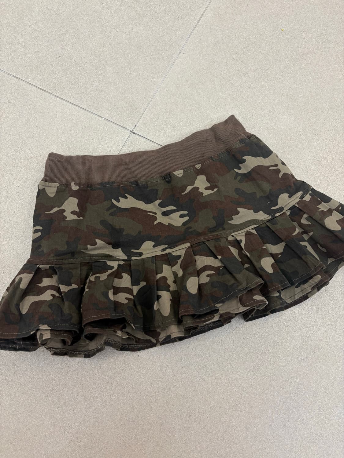 카모 밴딩 반플리츠 캉캉 스커트 상품이미지4