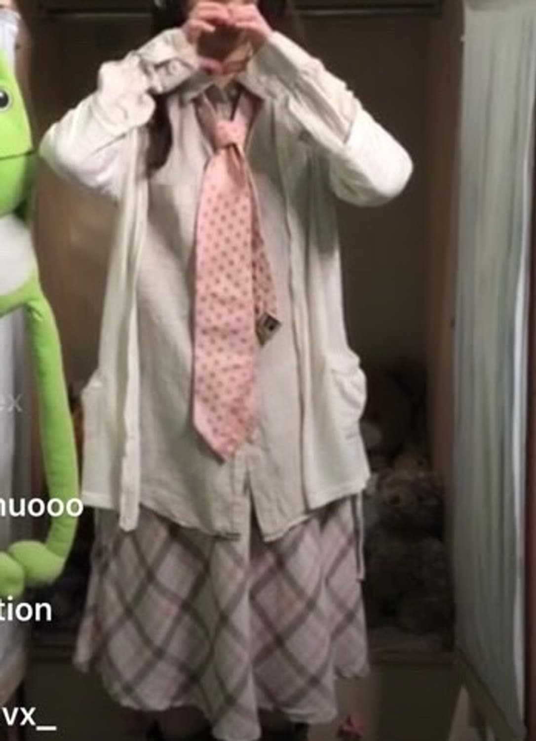 카모메 산장 핑크 교복 코디 상품이미지2