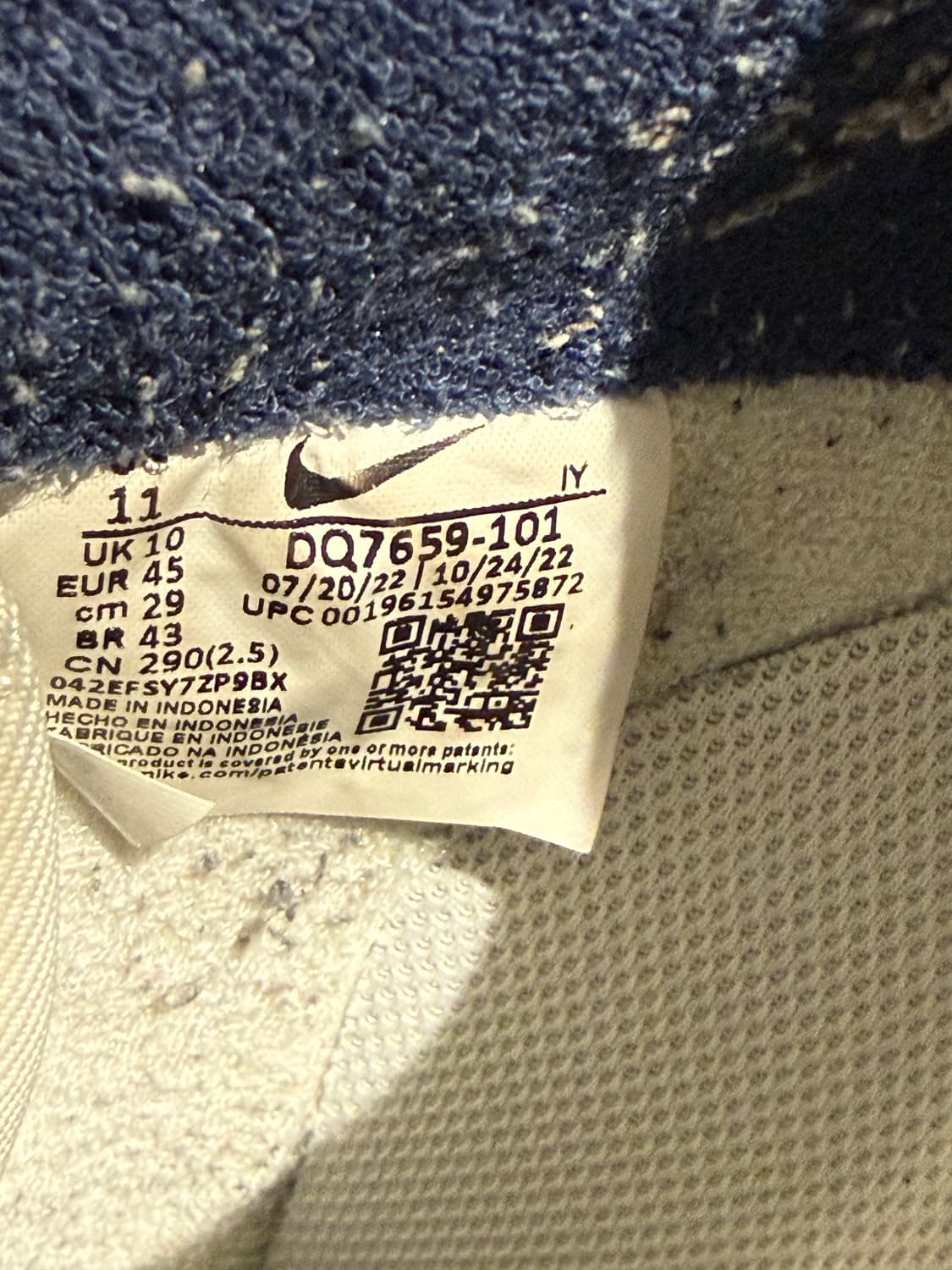 나이키 에어포스1 미드나잇 네이비 290 상품이미지5