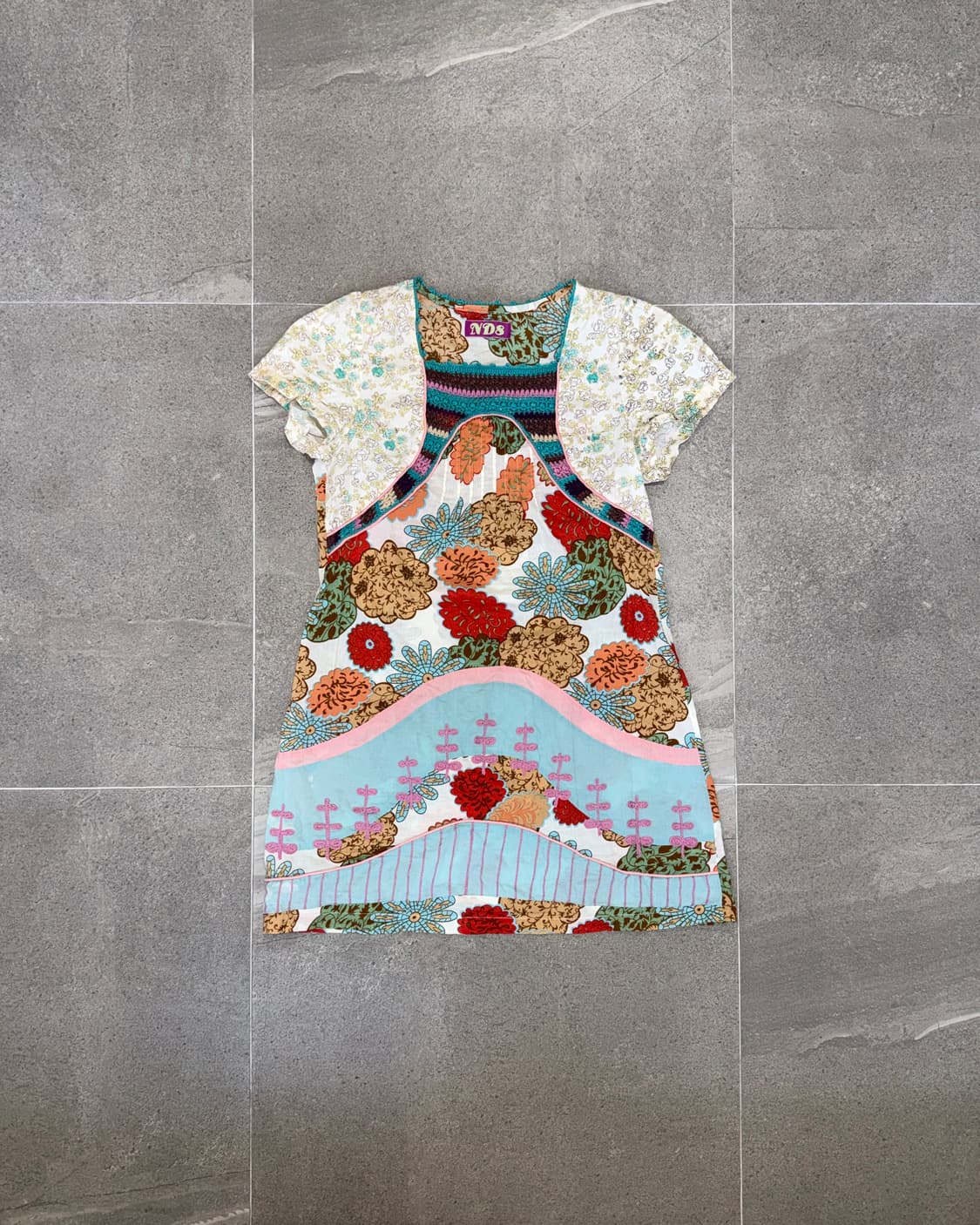 Bohemian colormix flower embroidered ops 상품이미지1