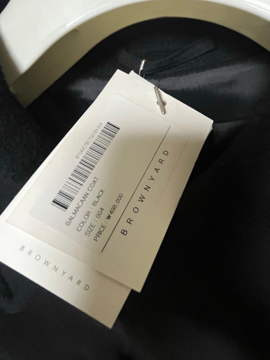 브라운야드 발마칸 코트 블랙 (새상품) 상품이미지3