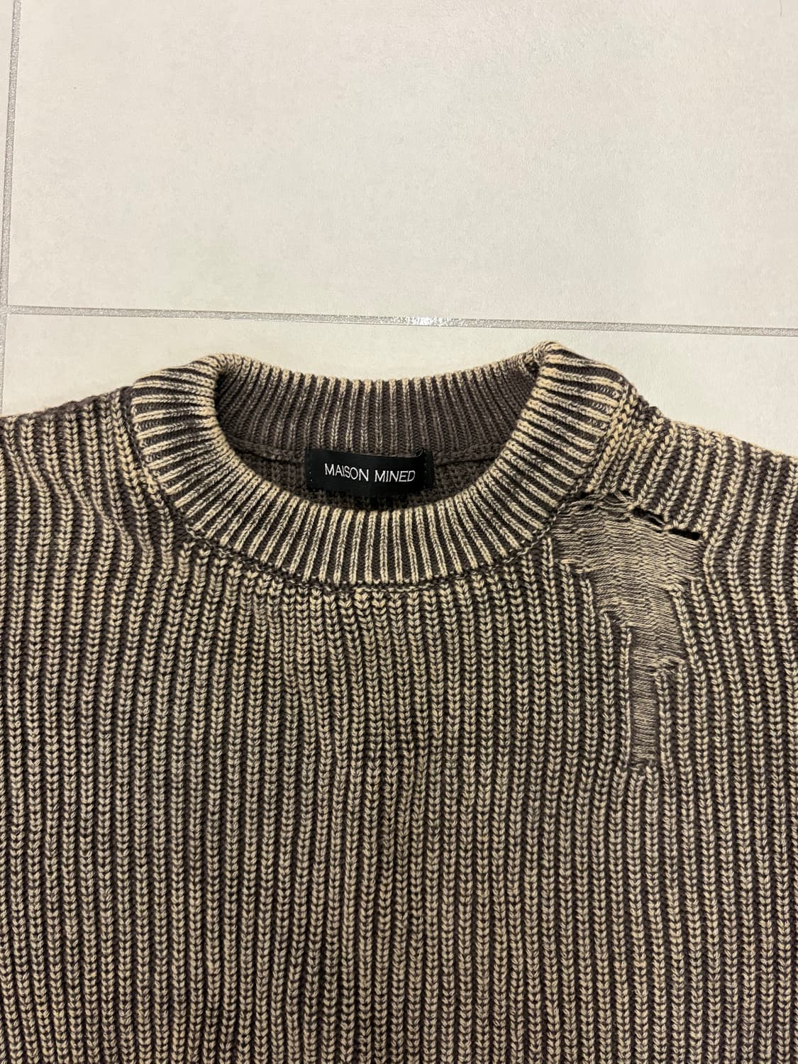 메종미네드 데미지 니트 L 상품이미지4