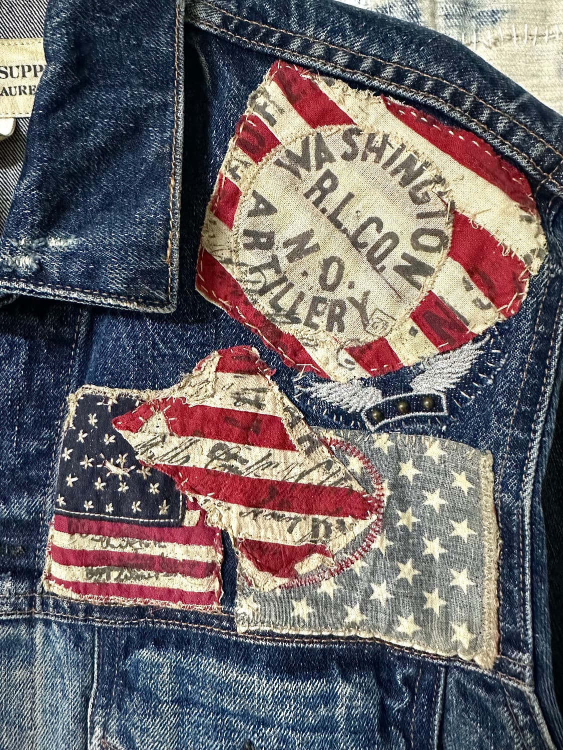 폴로 데님앤서플라이 리워크 데님 자켓 (아메리칸 패치워크 커스텀) 상품이미지4