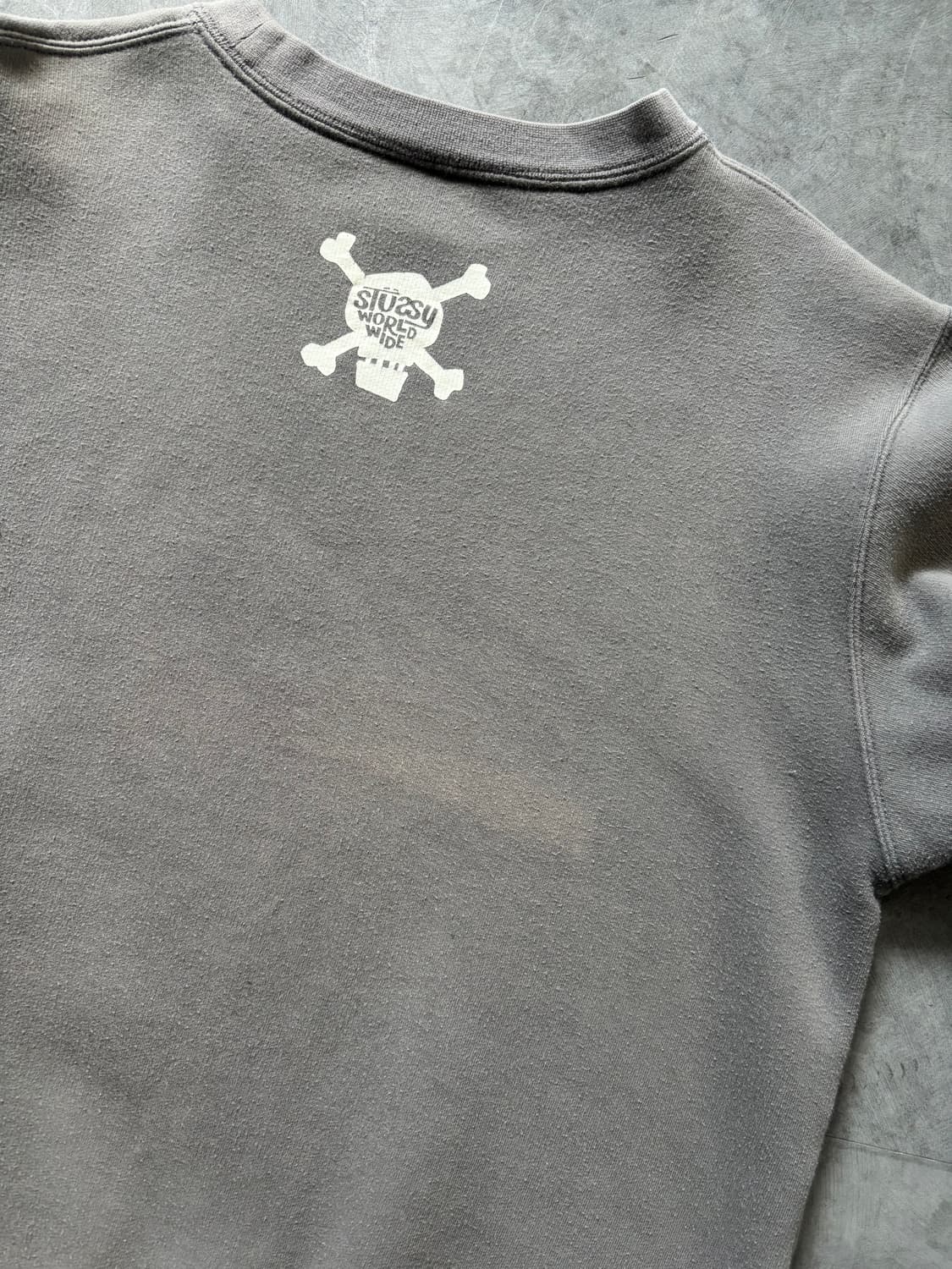 Stussy 스투시 90s 그레이 월드 와이드 크루넥 스웻셔츠 상품이미지8