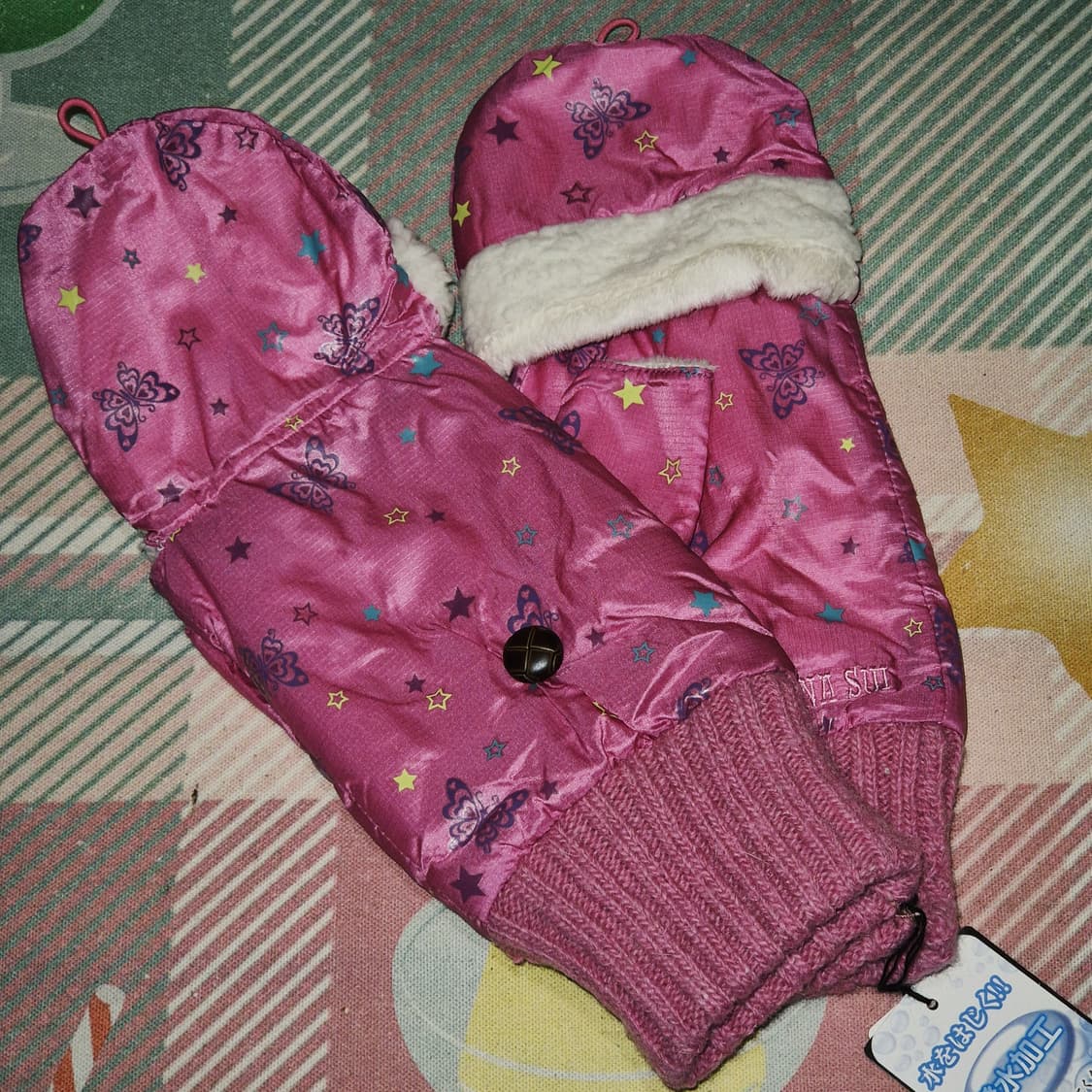 08s 안나수이 핑크 키치 나일론 퍼 2way 장갑 상품이미지8