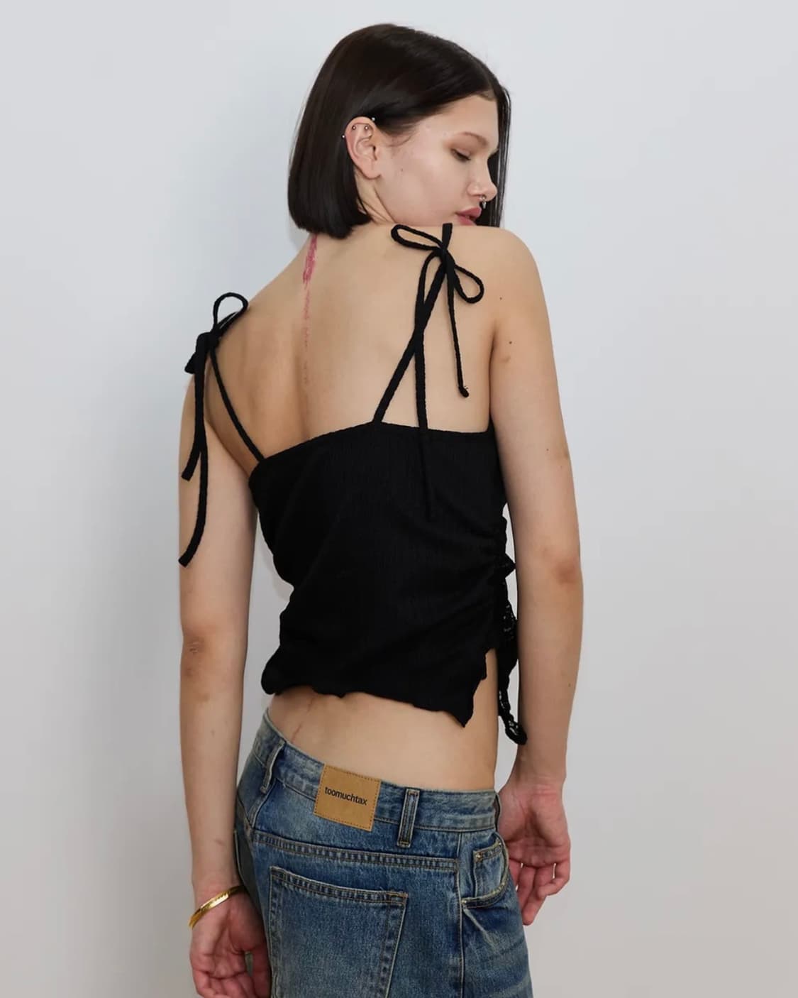 TOOMUCHTAX LACE CAMI TOP 상품이미지1