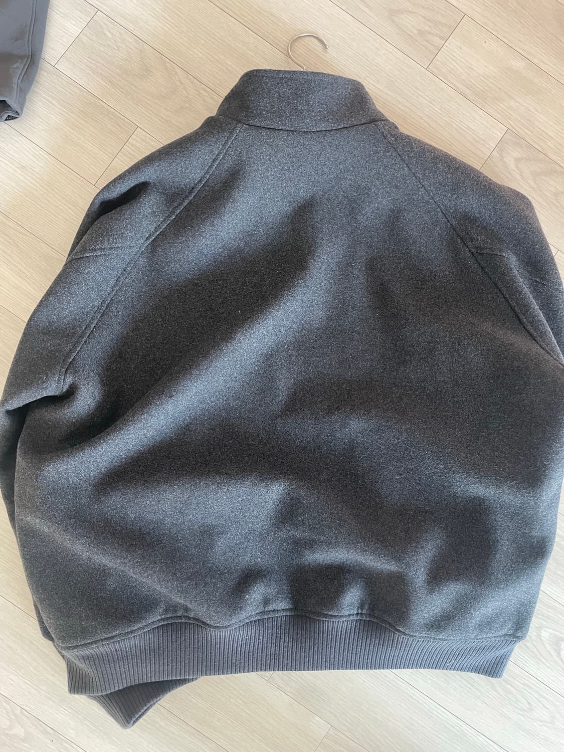 무탠다드 울 블렌드 해링턴 자켓(차콜, XXL) 상품이미지4