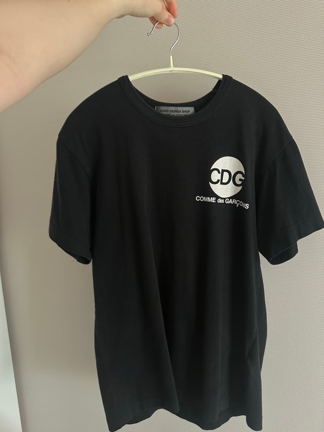꼼데가르송 CDG 로고 반팔티 블랙 M 상품이미지1