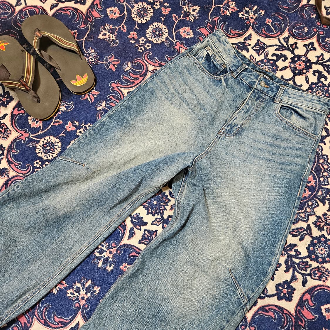 메종미네드 다트 브러쉬 와이드 데님 46size 상품이미지4