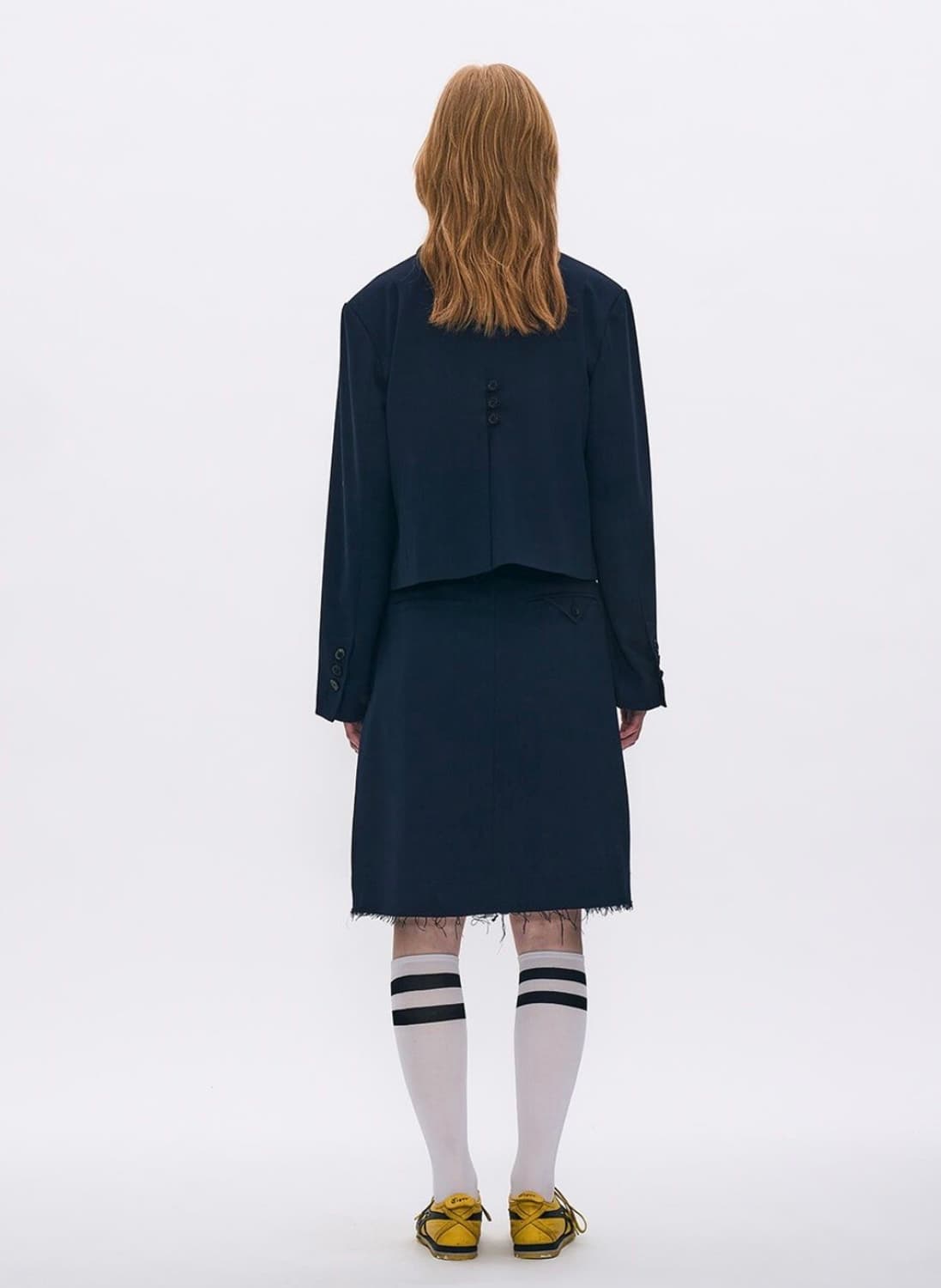 파르티멘토우먼 싱글 버튼 자켓 네이비m 상품이미지3