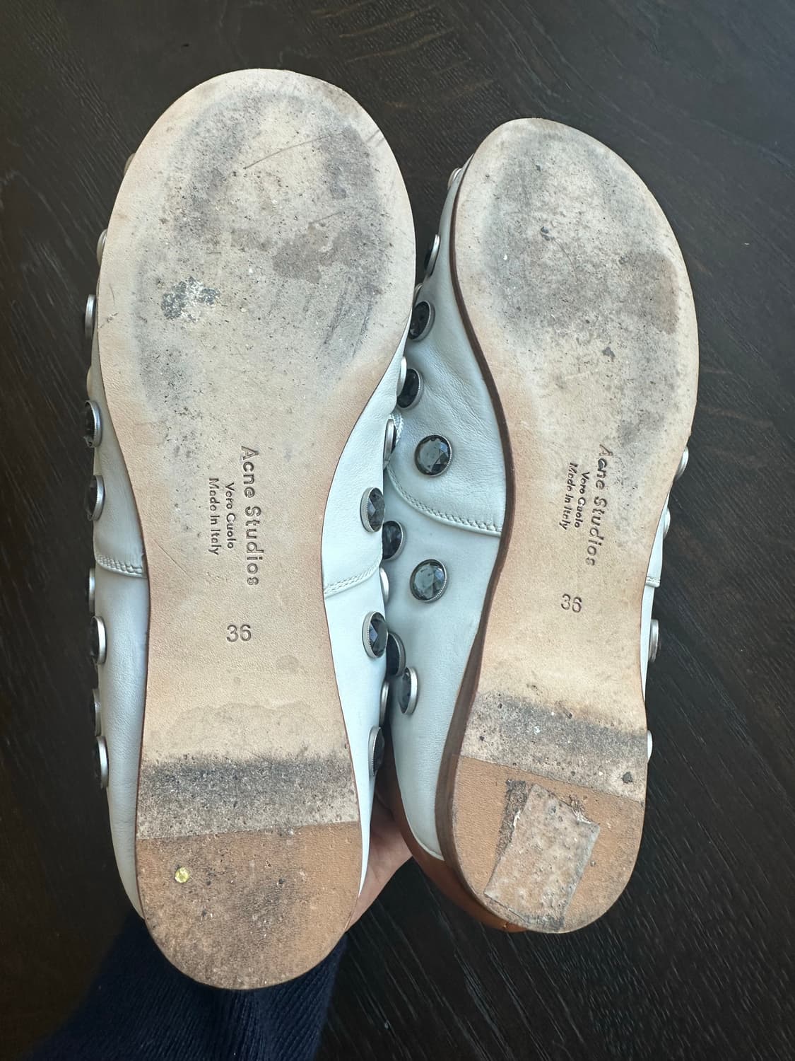 아크네 스튜디오 mika stone 스터드 스니커즈 36 (1회착용) 상품이미지7