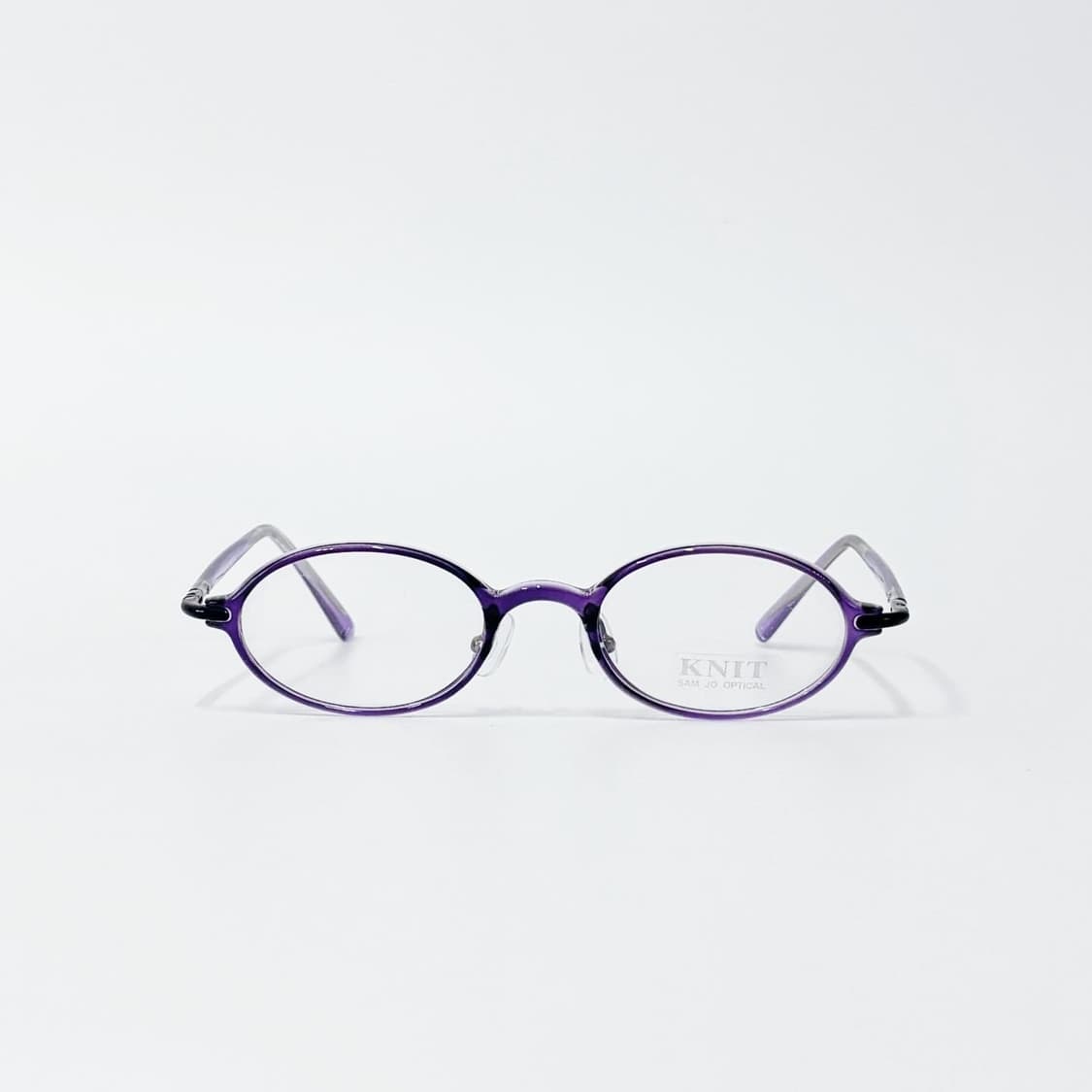KNIT 퍼플 오벌 뿔테 데드스탁 빈티지안경 상품이미지1