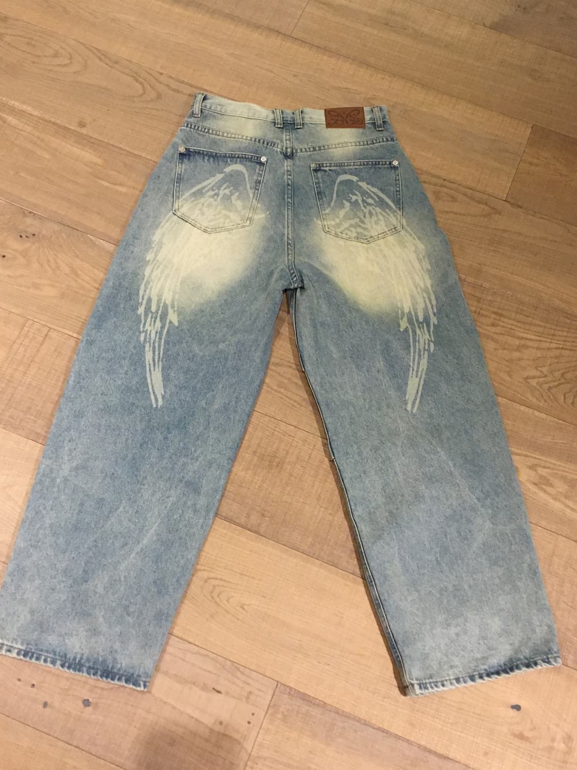 팬시클럽 엔젤 빈티지 워싱 핀턱팬츠 Blue 상품이미지3