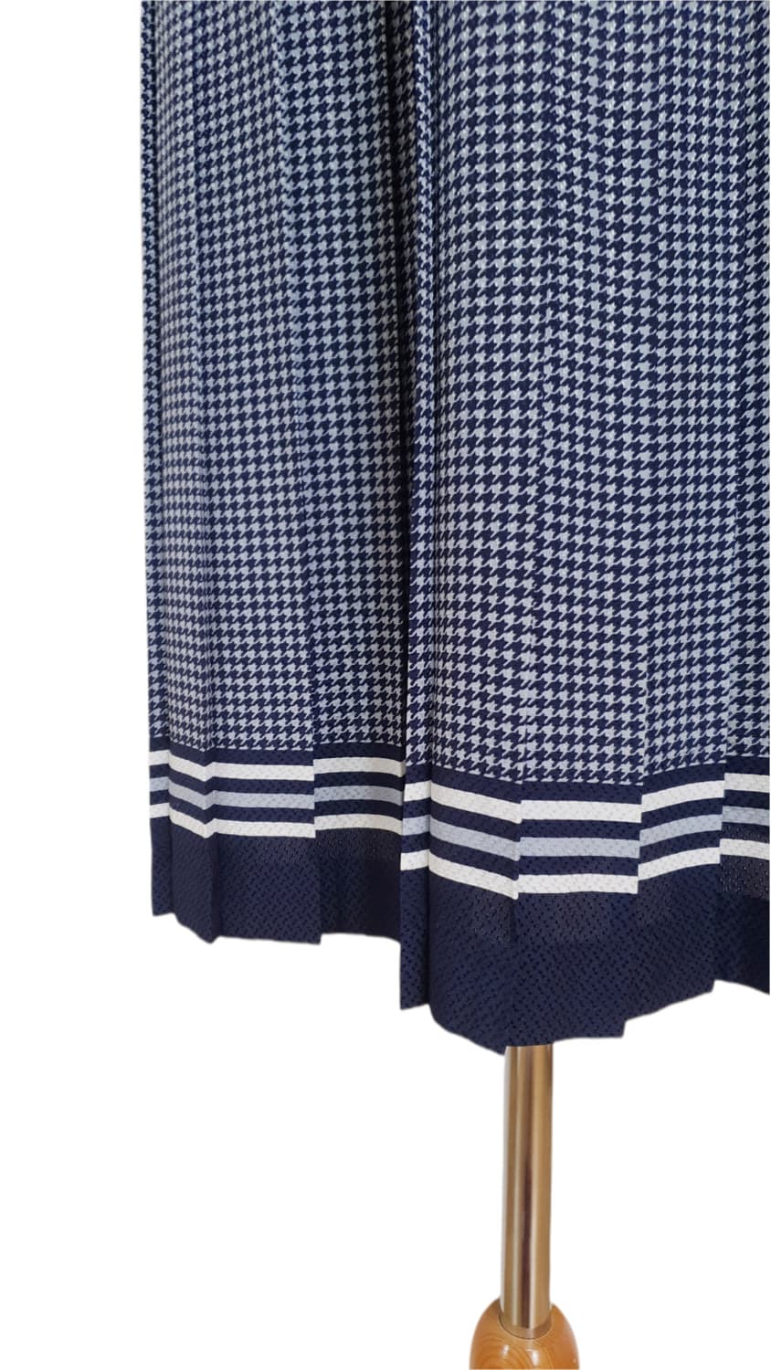 일본 빈티지 네이비 하운드 플리츠 원피스 상품이미지3