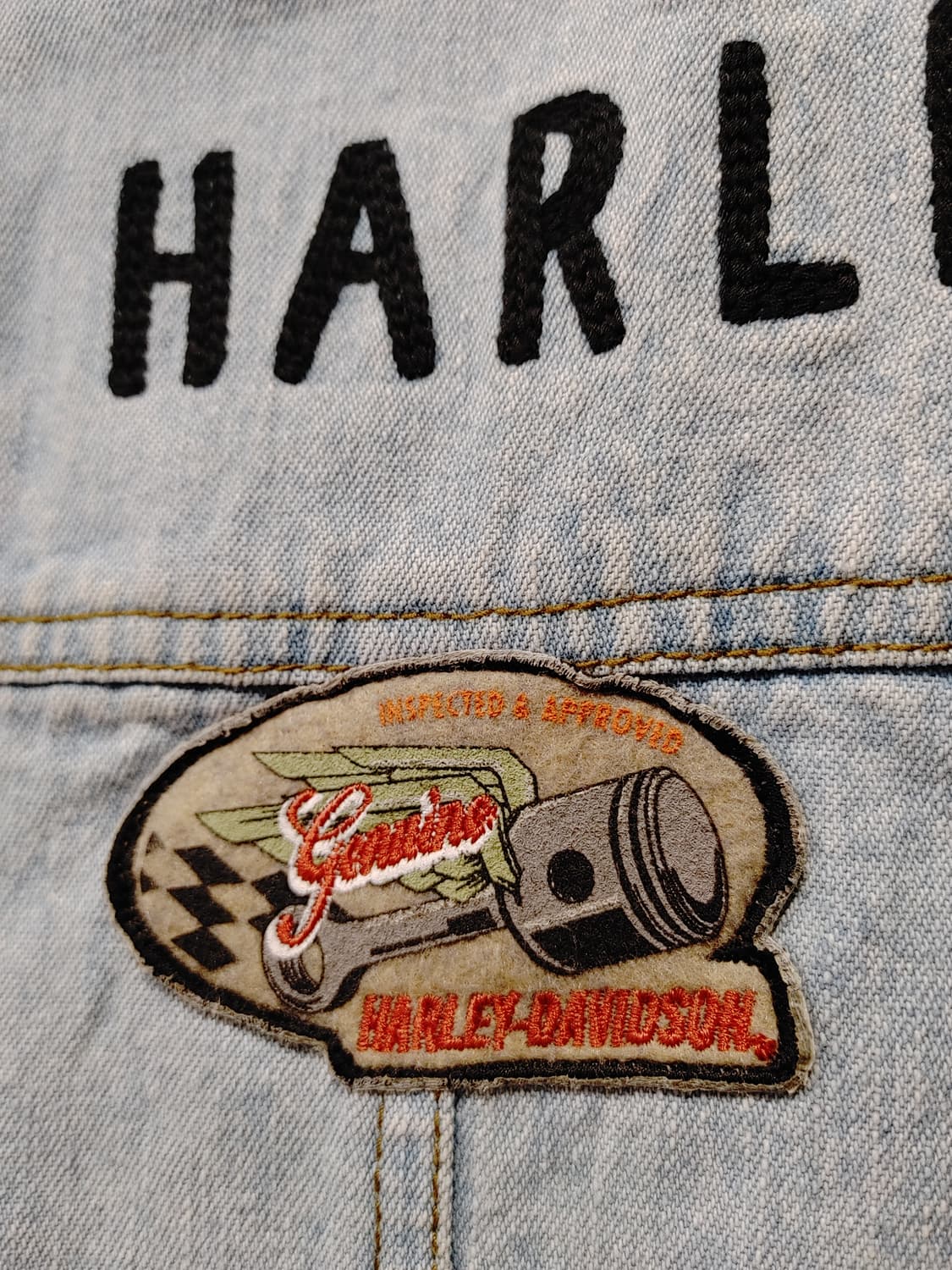 무배) 할리 데이비슨 데님 조끼 자켓 - S 상품이미지10