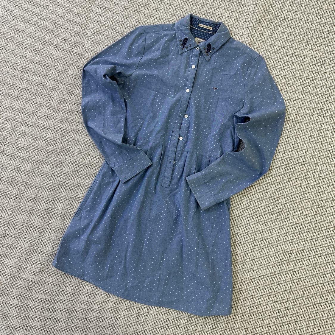 S 타미힐피거 데님 셔츠 원피스 0410D 상품이미지1