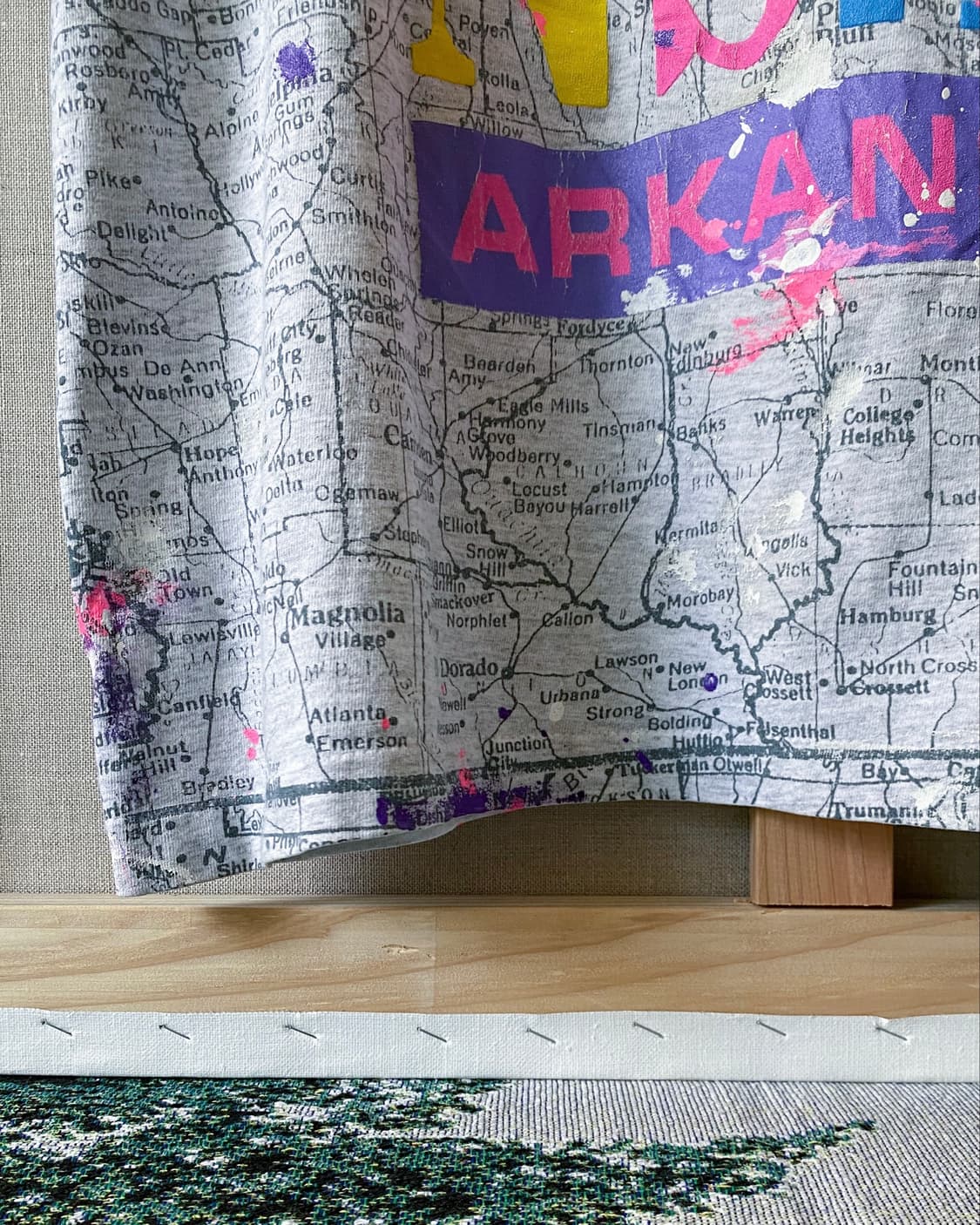 90s 빈티지 ARKANSAS 페인팅 반팔 티셔츠 상품이미지8