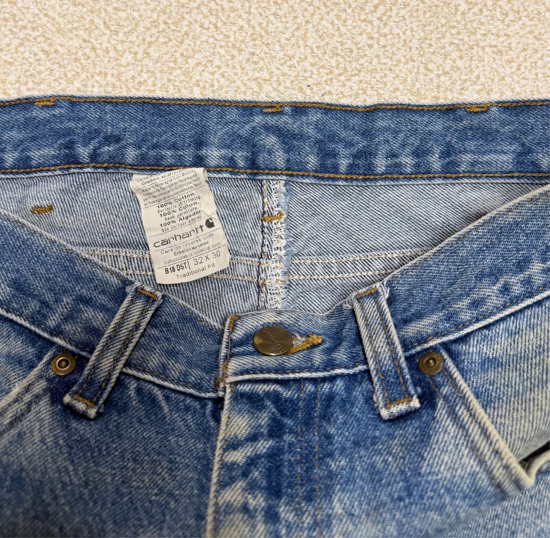 Carhartt B18 DST Denim Jeans 32X30 상품이미지4