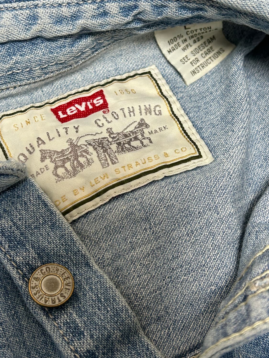 90s 리바이스 레드탭 투포켓 데님셔츠 상품이미지9